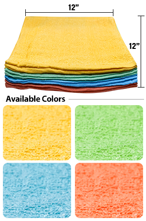 [EDN00014] Eden Color Hand Towel (12x12) -Asst #00014 -dz