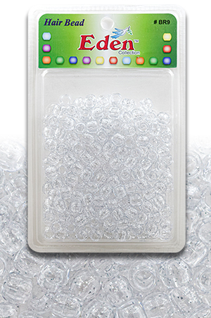 [BR9SG] Eden XLG Blister Med Round Bead -Silver Glitter #BR9SG -pk