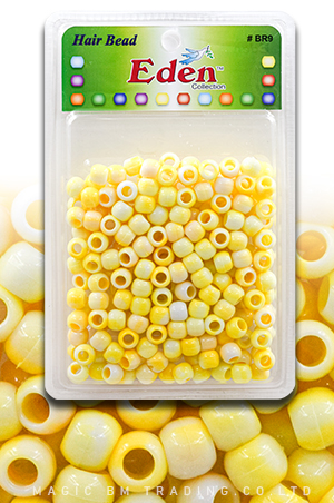 [BR9WYEL] Eden  XLG Blister Med Round Bead-Yellow#BR9WYEL-pk