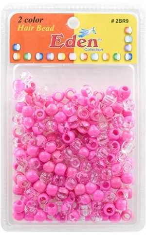 [EDN22291D] Eden 2 Color X-LG Blister Med Round Bead#2BR9-C/HPink - pk