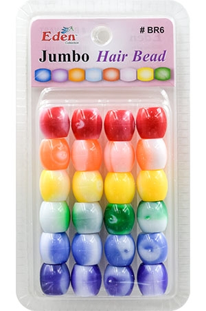 Eden Jumbo Blister Bead-Asst Tone(24ea/pk) #BR6-WAST -pk