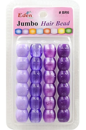 Eden Jumbo Blister Bead-Purple Tone(24ea/pk) #BR6-PUR6 -pc