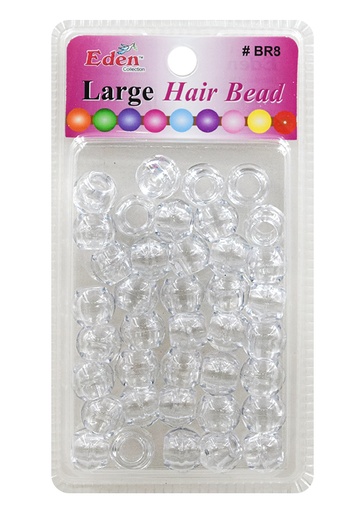 [EDN27810R] Eden LG Blister Large Round Bead -Clear #BR8-C -pk