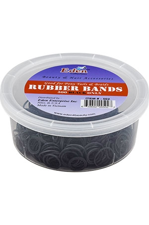 [EDN00502] Eden Rubber Bands (500 Black ) #502-pc