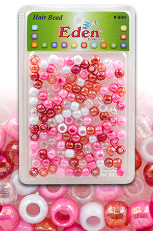 [BR9P6AB] Eden XLG Blister Med Round Bead (Clear/Pink) #BR9P6AB -pk