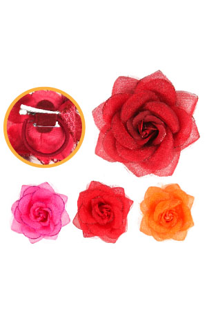 [MG30120] Flower Hair Clip 3in1 [Flower] #3012 ASST -dz