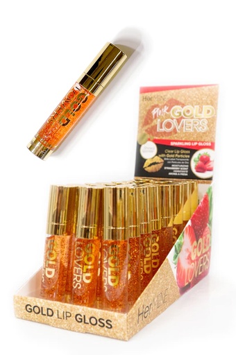 [HER02963] HERMINE Lip Oil-Gold Lovers-Strawberry scent(24pc/box) #13